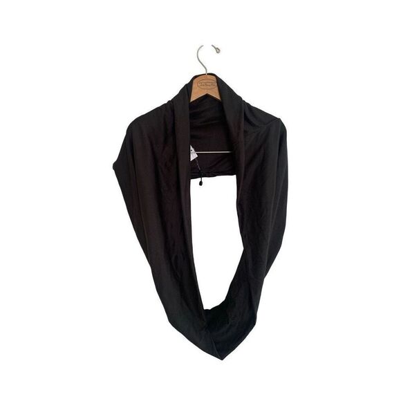 Beyond Yoga Black Infinity Scarf with Hidden Zipper Pocket - New with Tags - Picture 2 of 4